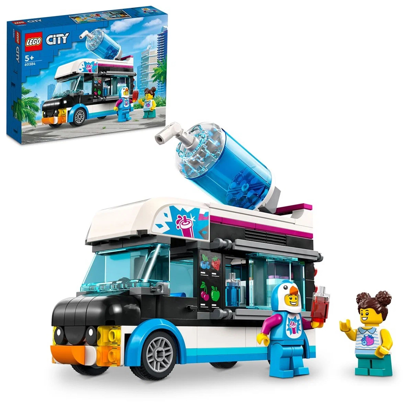 Конструктор LEGO City 60384 Фургон для шейков Пингвин, 194 детали, 60384 - купить в GoodBuy, цена на Мегамаркет