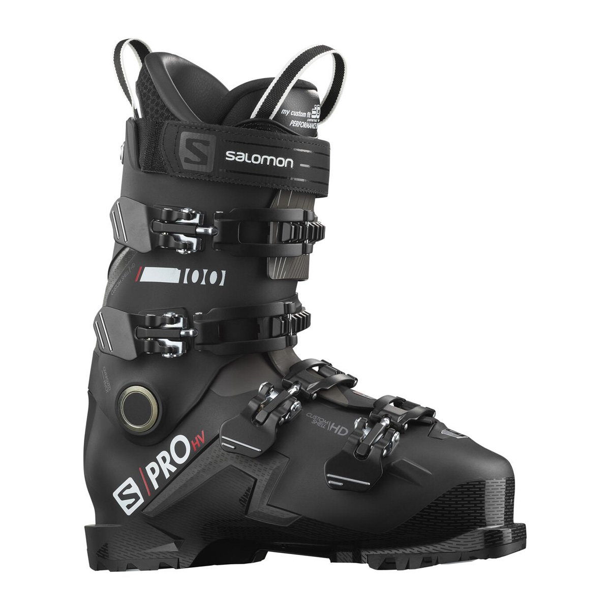 Горнолыжные ботинки Salomon S/PRO HV 100 GW 2022, black/belluga/red, 30-30,5 см