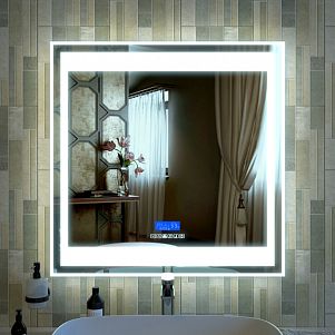 Зеркало для ванной комнаты JOKI Magic с подсветкой и музыкальным блоком, 80*80 см
