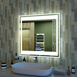 Зеркало для ванной комнаты JOKI Magic с подсветкой и музыкальным блоком, 80*80 см