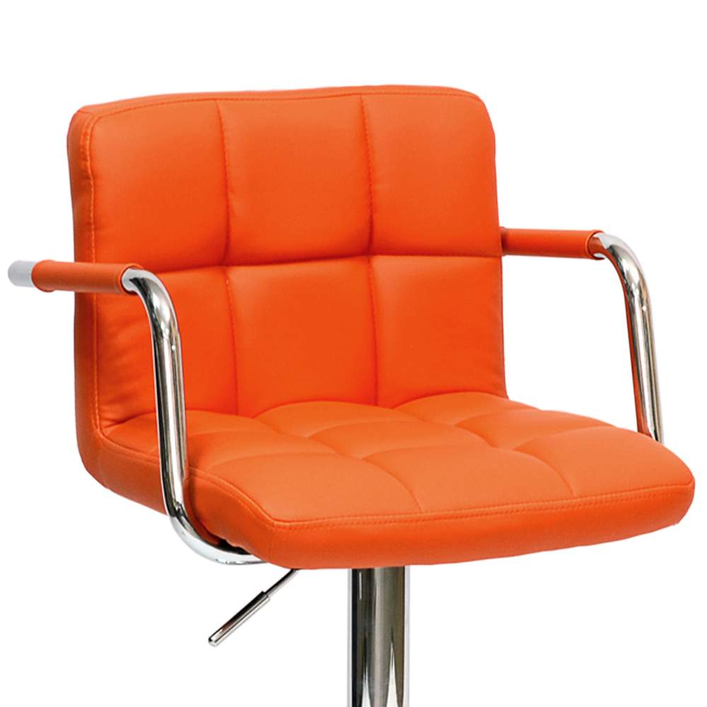 Барный стул Barneo N-69 Kruger Arm оранжевая экокожа