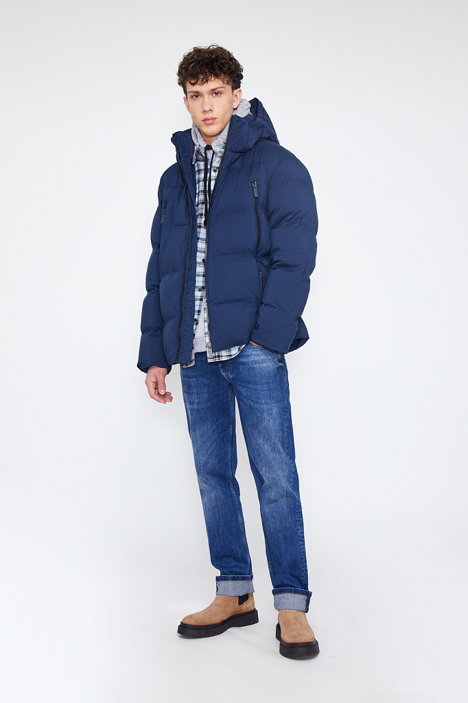 Куртка мужская Finn Flare W20-21008 синяя 3XL