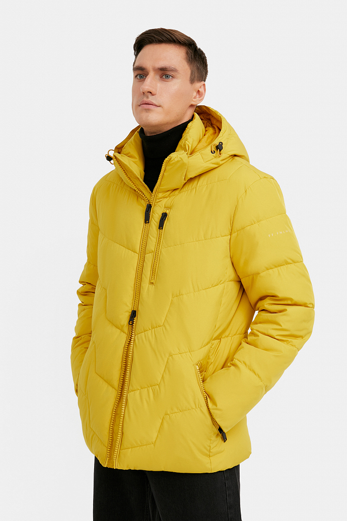 Куртка мужская Finn Flare W20-42006 желтая 3XL