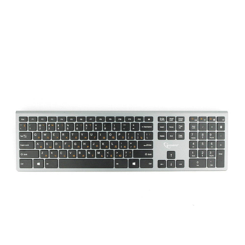 Беспроводная клавиатура Gembird KBW-1 Silver, купить в Москве, цены в интернет-магазинах на Мегамаркет