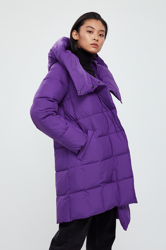 Куртка женская Finn Flare W20-32043 фиолетовая 2XL