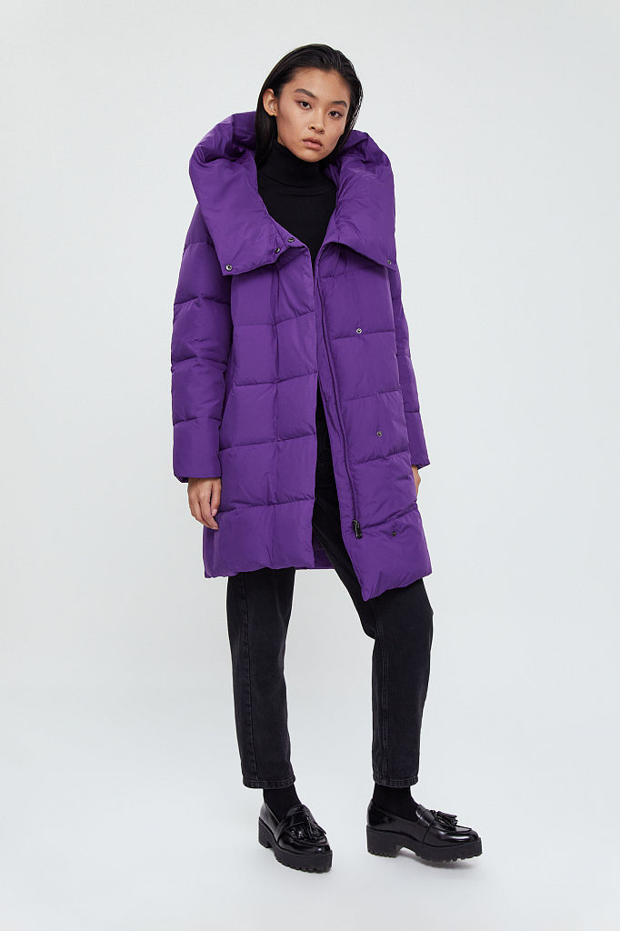 Куртка женская Finn Flare W20-32043 фиолетовая 2XL