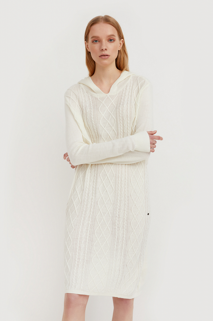 Платье женское Finn Flare W20-32101 белое L