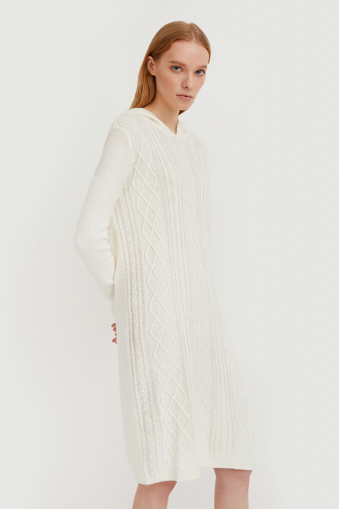 Платье женское Finn Flare W20-32101 белое XL