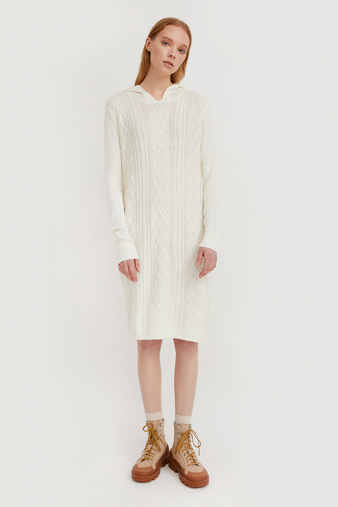 Платье женское Finn Flare W20-32101 белое XL