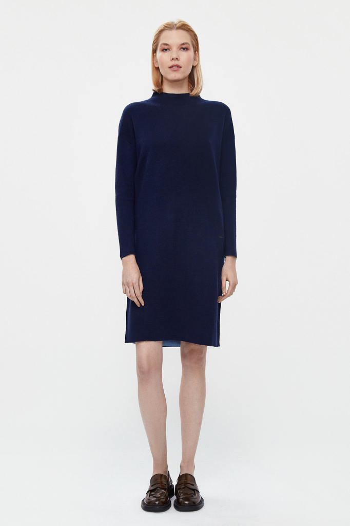 Платье женское Finn Flare W20-32109 синее XS
