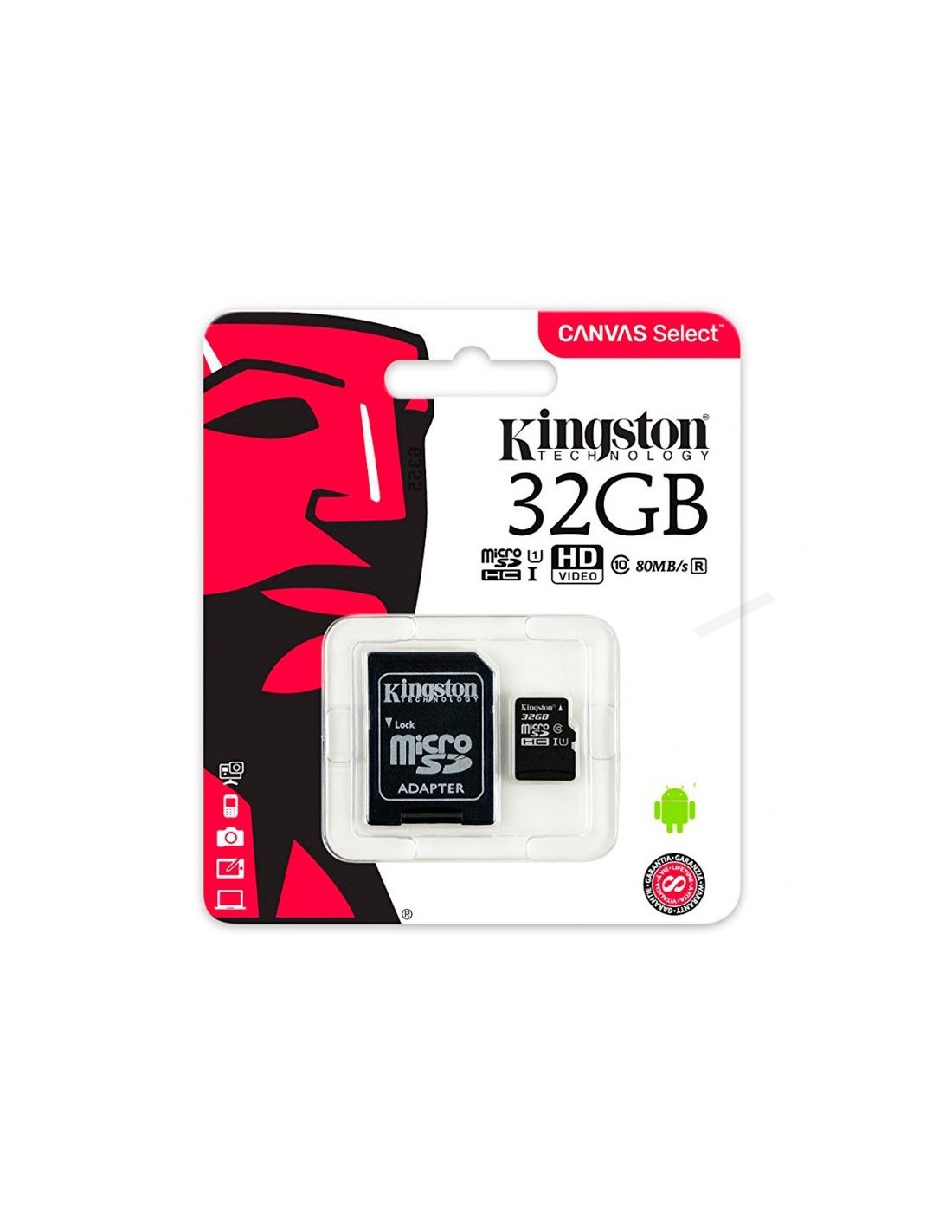 Карта памяти kingston canvas select plus 128 гб