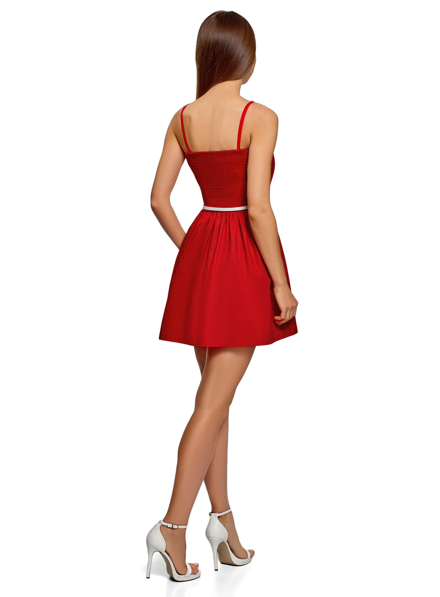 Платье женское oodji 11902101-6B красное 44 EU