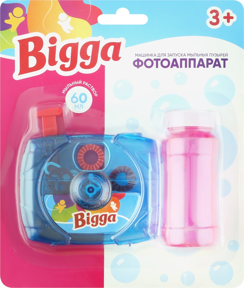 Машинка для мыльных пузырей Фотоаппарат Bigga 50 мл