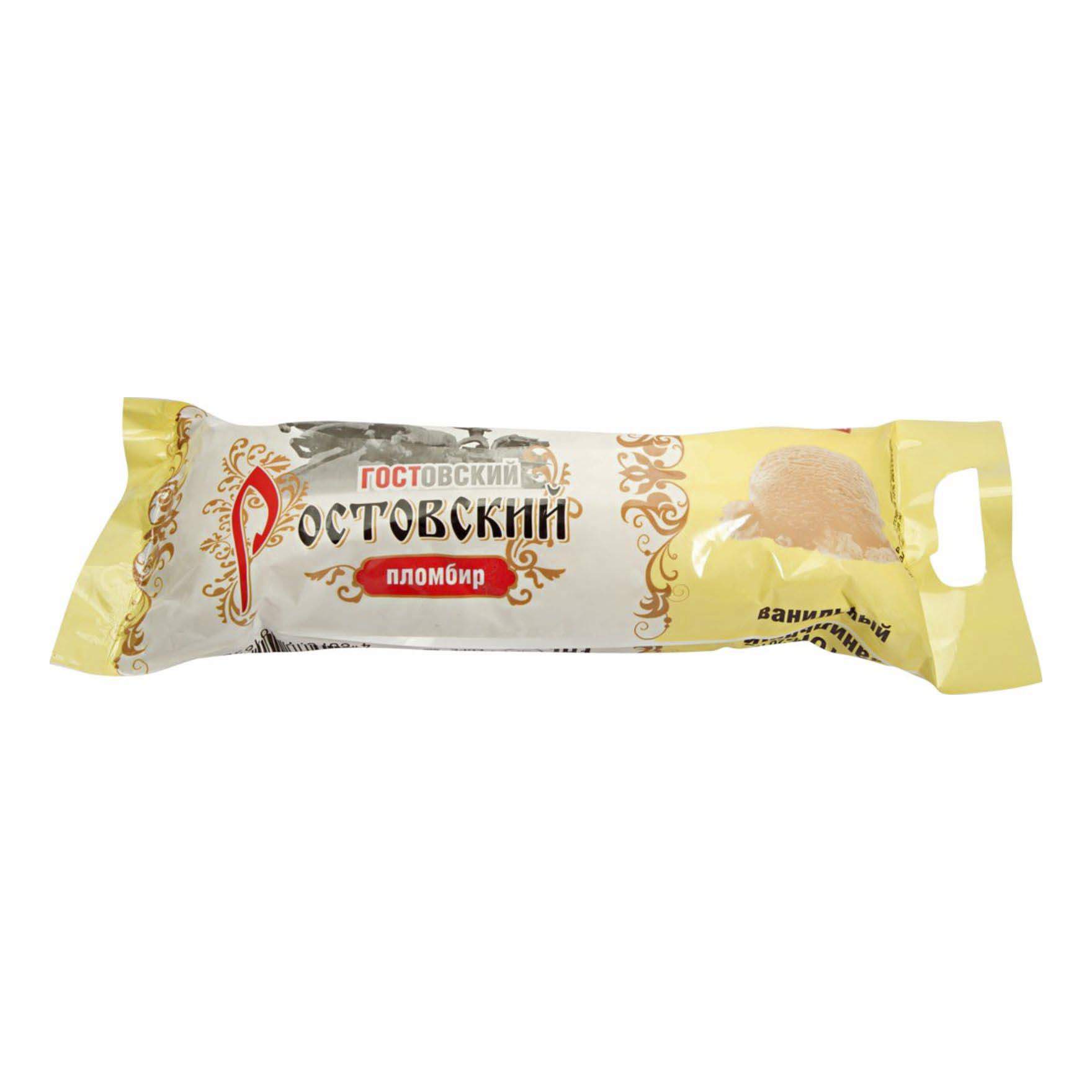 Мороженое пломбир Ростовский ГОСТовский ванильное 15% 1 кг