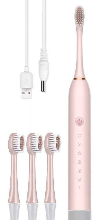 Электрическая зубная щетка Sonic Toothbrush X-3 Pink - купить в UfaExpress, цена на Мегамаркет