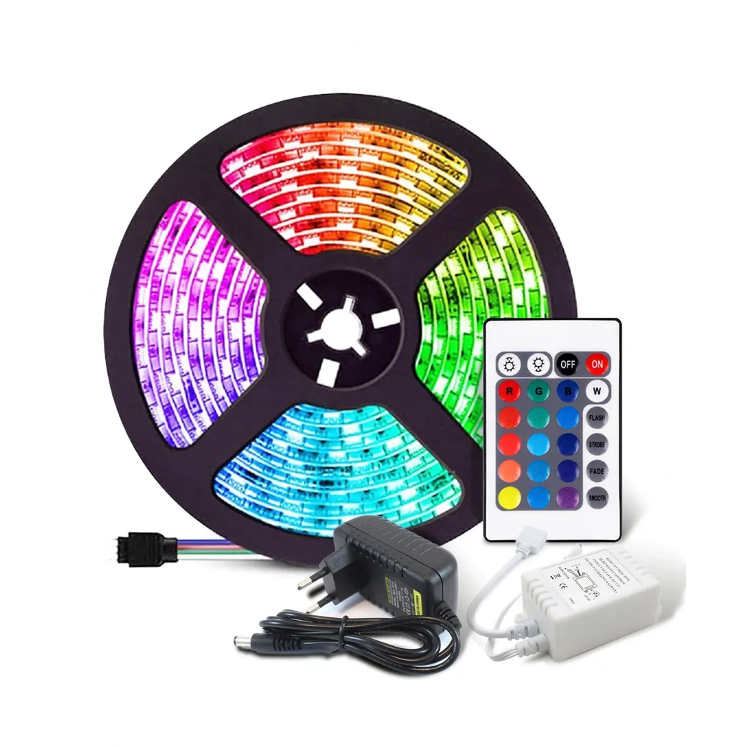 Светодиодная лента Nobrand 100136 5м разноцветный/RGB - купить в BashMarket, цена на Мегамаркет