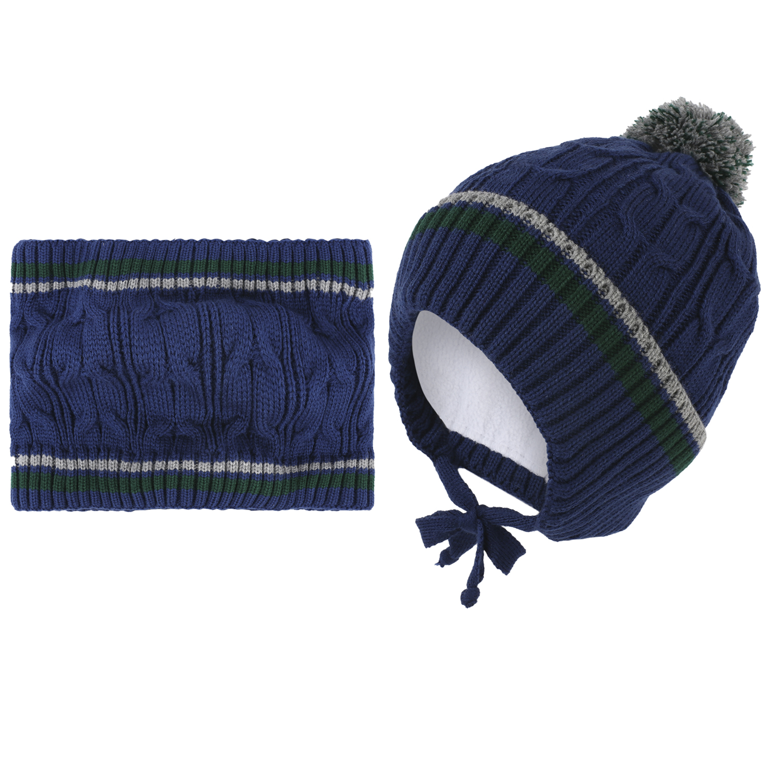 Комплект шапка и шарф Fun Time ELFW21-063 цв. синий р. 50