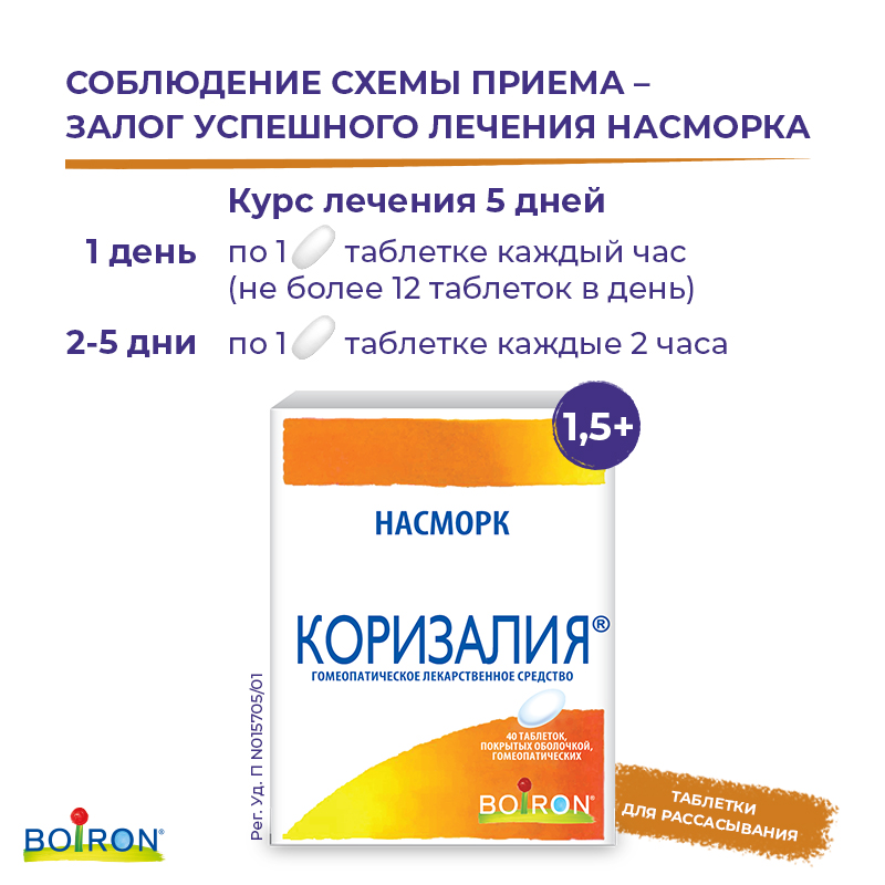 Коризалия схема приема