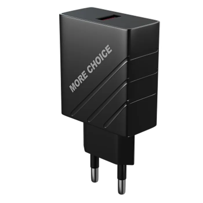 Сетевое зарядное устройство More choice NC51QC 1USB 3.0A QC3.0 Black