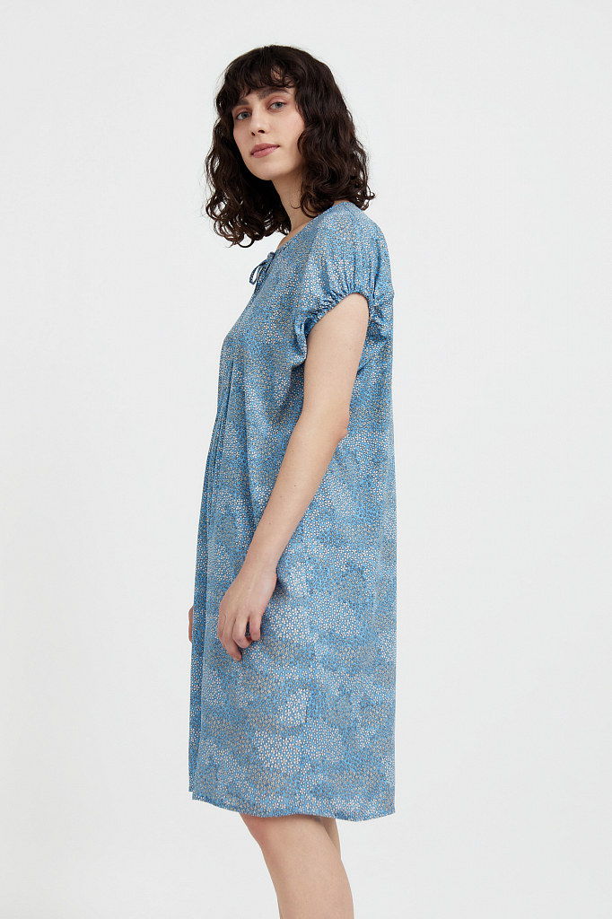 Пляжное платье женское Finn Flare S21-12093 голубое L