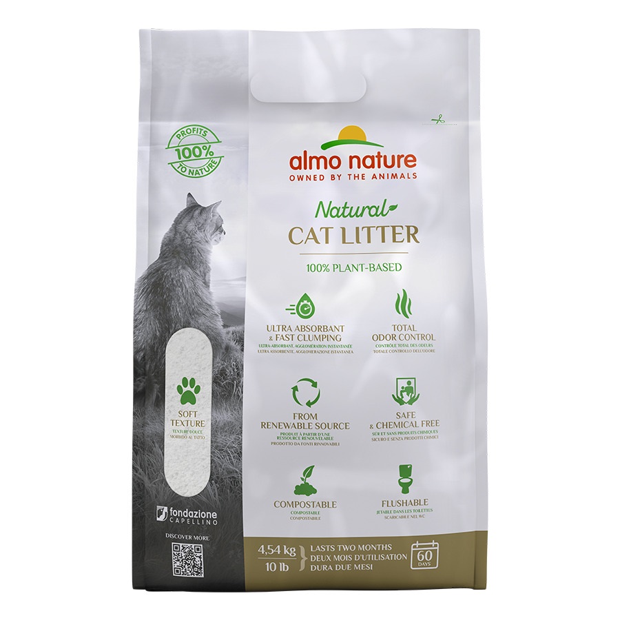 Комкующийся наполнитель Almo Nature Cat Litter, травяной, 4,5 кг - купить в Zverek-Shop, цена на Мегамаркет