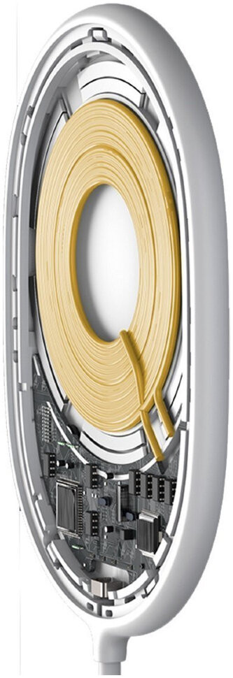 Беспроводное зарядное устройство Baseus Light Magnetic Wireless Charger White (WXQJ-02)