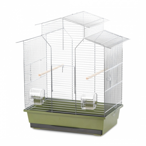 Клетка для птиц Duvo+ Natural Iza, зеленая, 51x30x60,5 см