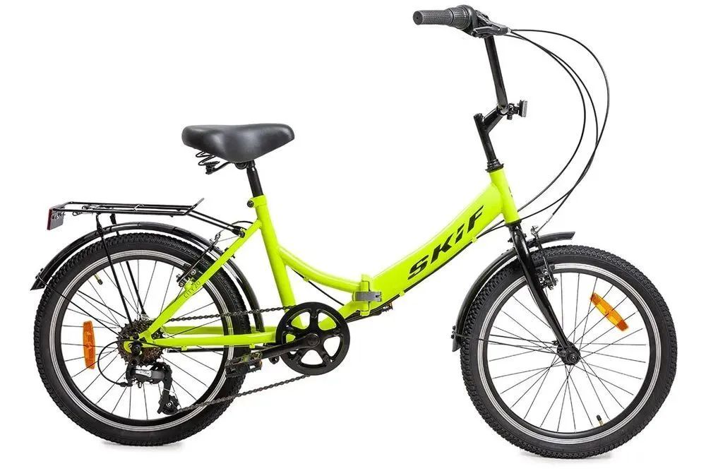 SKIF CITY 20 (20" 7 ск.) 2022, ярко-зеленый/черный, IBK22OK20022 Велосипед - купить в Волга-Видео, цена на Мегамаркет