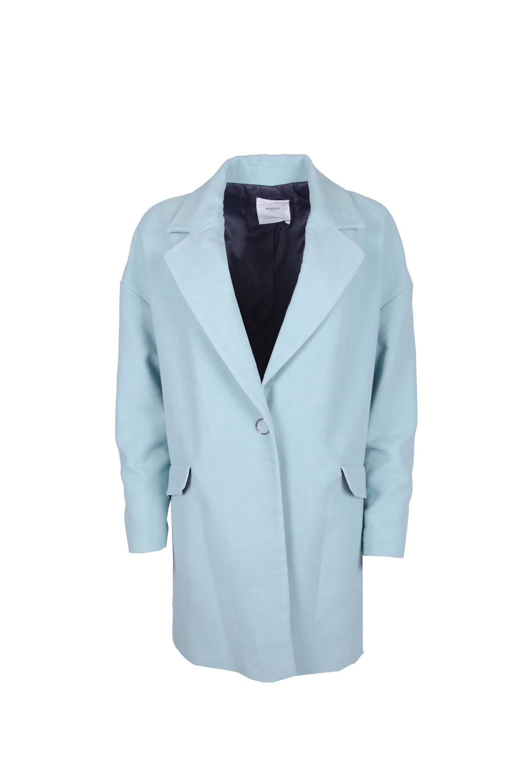 Пальто женское MANGO 11045024 голубое M