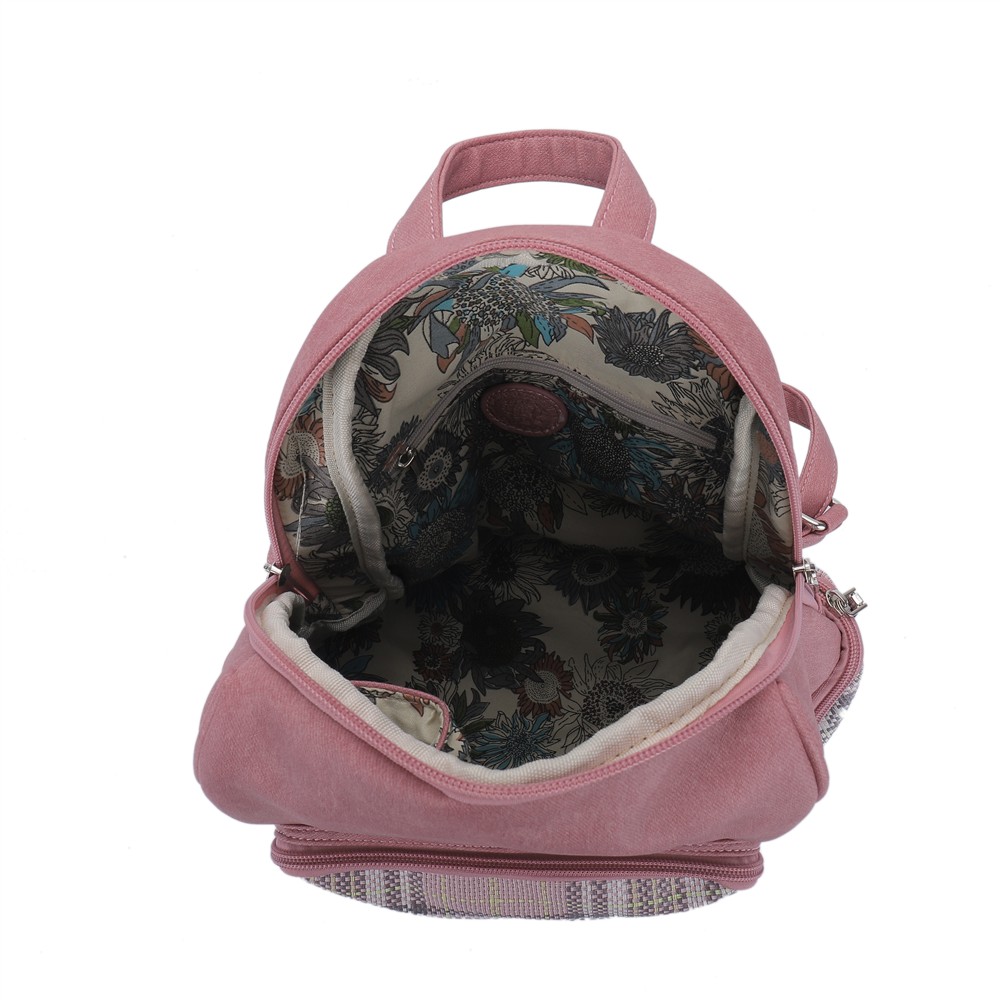 Рюкзак женский OrsOro DS-0142 розовая клетка