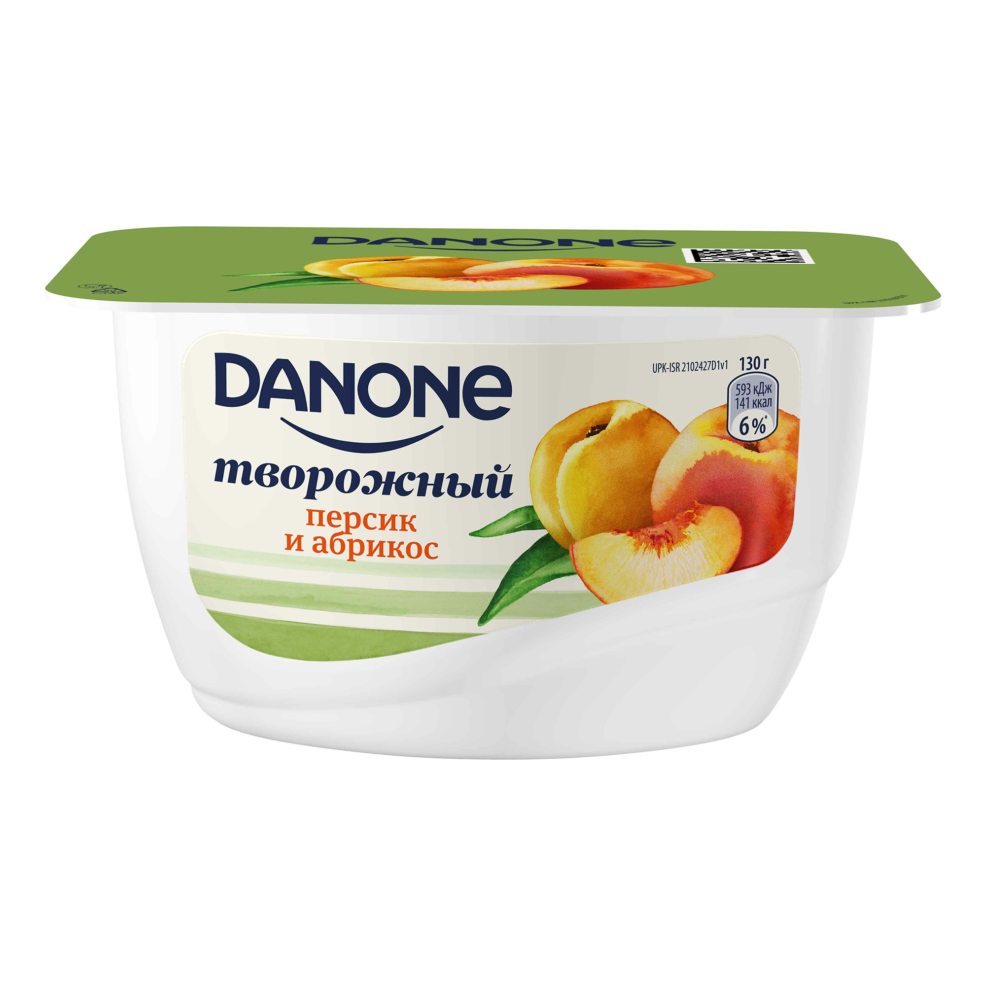 Творожок Danone персик-абрикос 3,6% БЗМЖ 130 г 