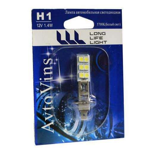 Лампа автомобильная AvtoVins светодиодная H1 DC12V 1,4W 12PCS