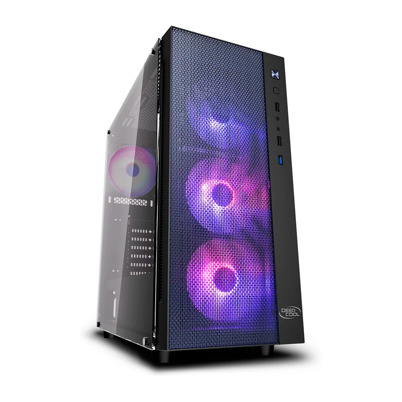 Корпус компьютерный Deepcool MATREXX 55 MESH ADD-RGB (MATREXX55-MESH-AR-4F) Black, купить в Москве, цены в интернет-магазинах на Мегамаркет