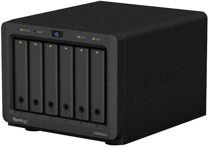 Сетевое хранилище данных Synology черный (DS620SLIM), купить в Москве, цены в интернет-магазинах на Мегамаркет