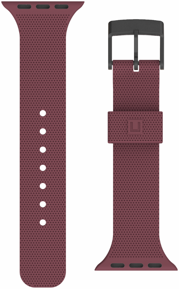 Ремешок U by UAG DOT Textured Silicone Strap для Apple Watch 38/40 мм, цвет "Баклажан"