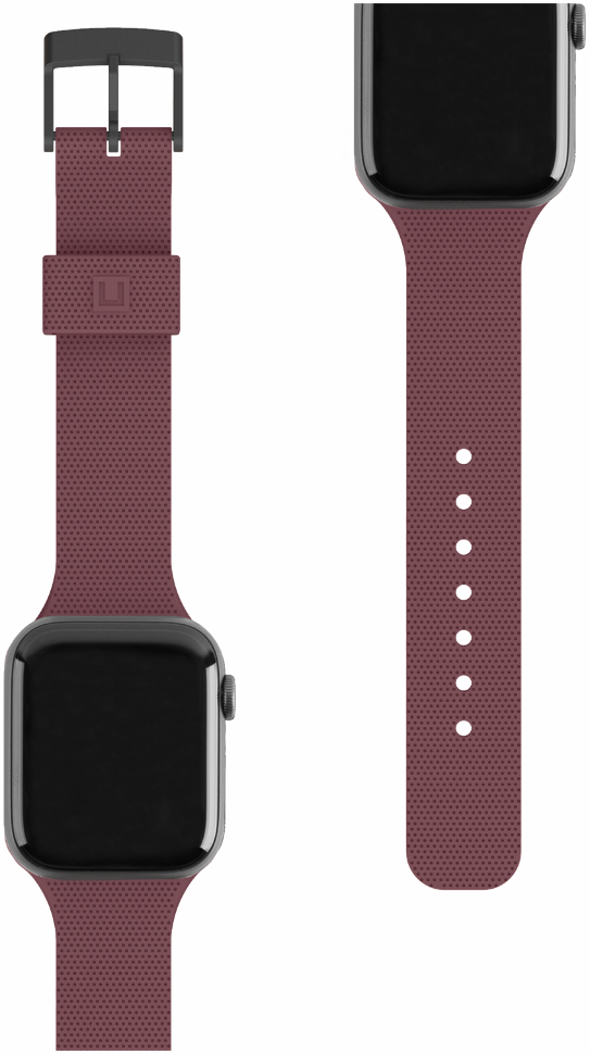 Ремешок U by UAG DOT Textured Silicone Strap для Apple Watch 38/40 мм, цвет "Баклажан"