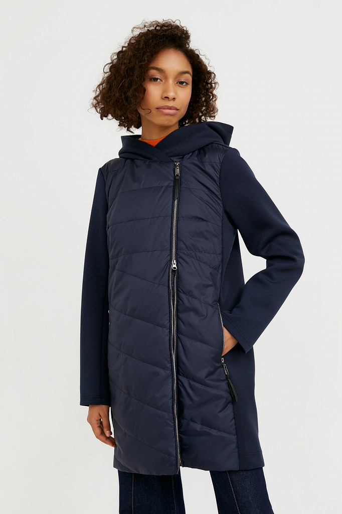 Пальто женское Finn Flare B21-11031 синее S