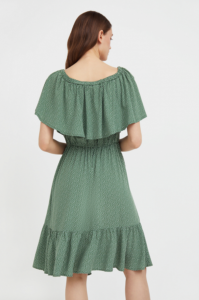 Пляжное платье женское Finn Flare S21-110106 зеленое 2XL