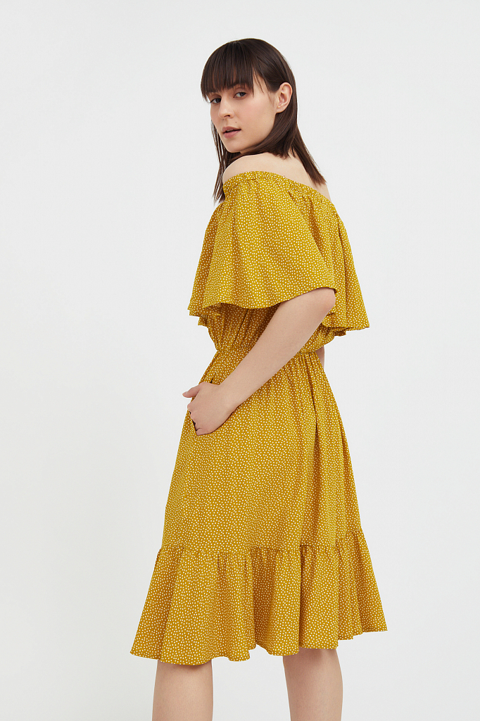 Пляжное платье женское Finn Flare S21-110106 желтое L