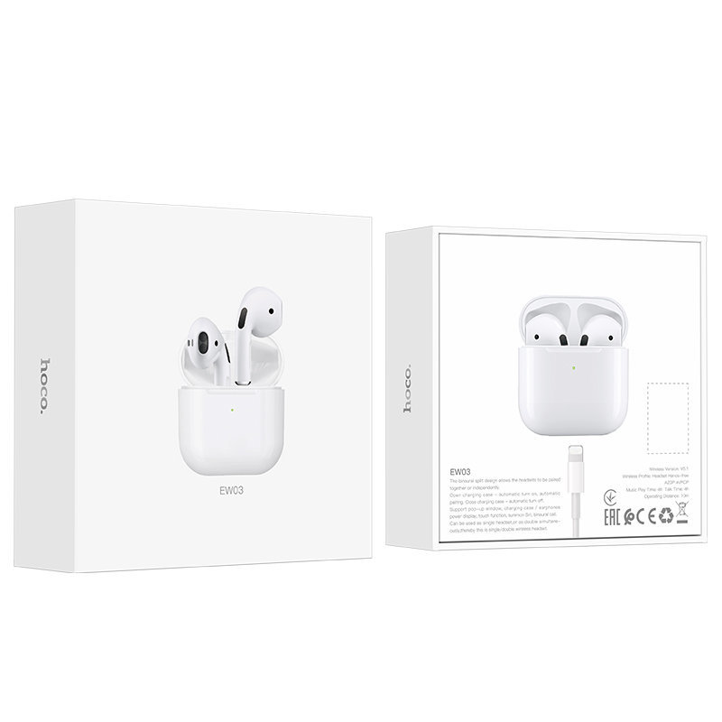 Беспроводные наушники Hoco ew03 White, купить в Москве, цены в интернет-магазинах на Мегамаркет