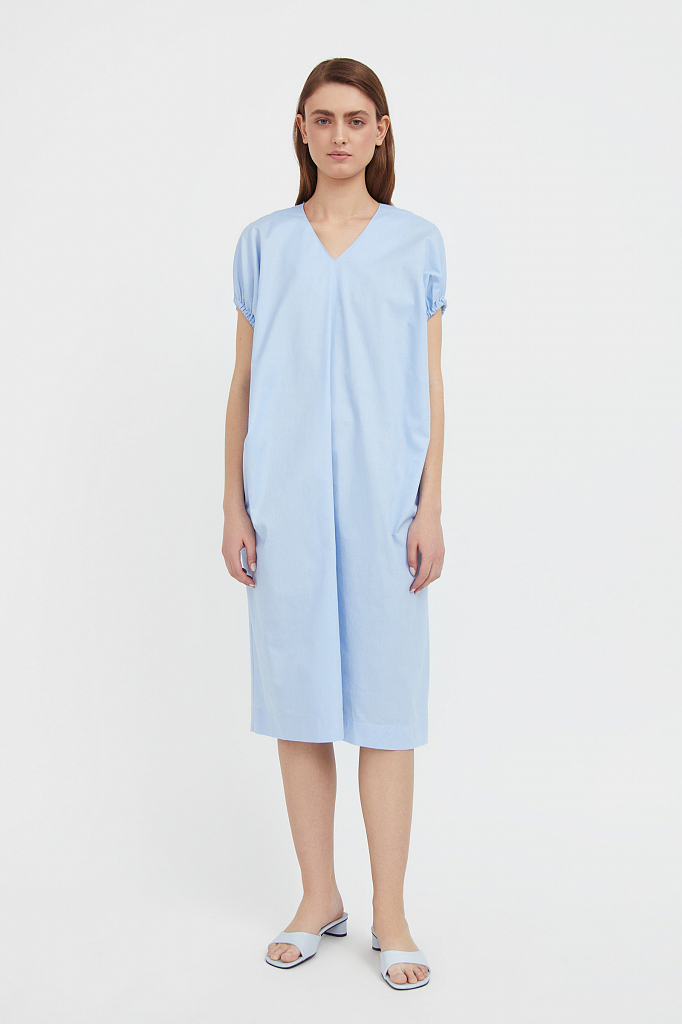 Платье женское Finn Flare S21-11081 голубое XL/2XL