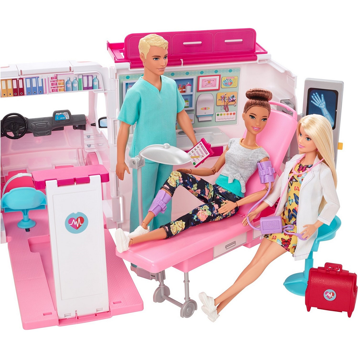 Игровой набор Mattel Barbie Кем быть? Машина скорой помощи GMG35