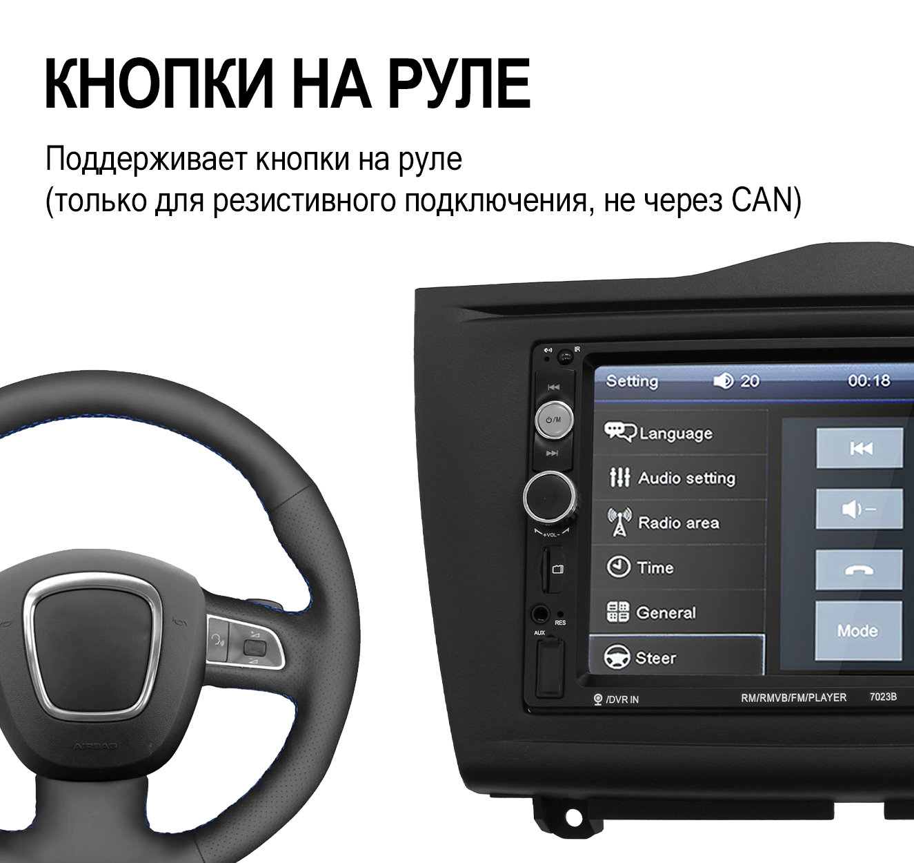 Штатная магнитола Dolmax для автомобилей Lada Granta (2018+) (bluetooth,  USB, AUX) - купить в Dolmax, цена на Мегамаркет