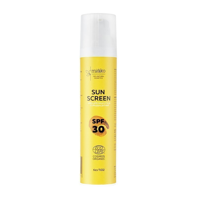 Купить крем для лица и тела солнцезащитный МИКО Sun Screen SPF30 100мл, цены на Мегамаркет | Артикул: 600003681549
