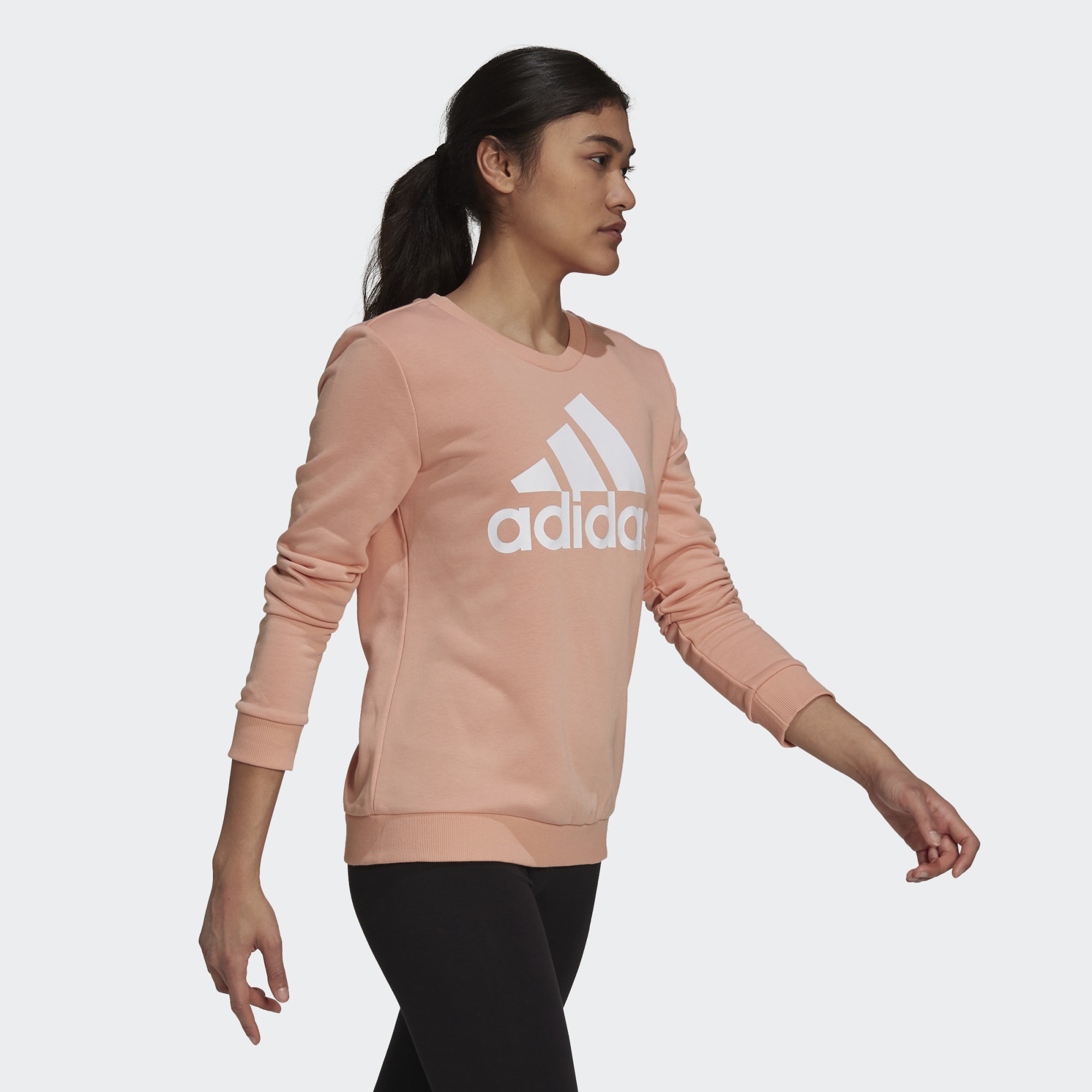 Свитшот женский Adidas H077 розовый XS