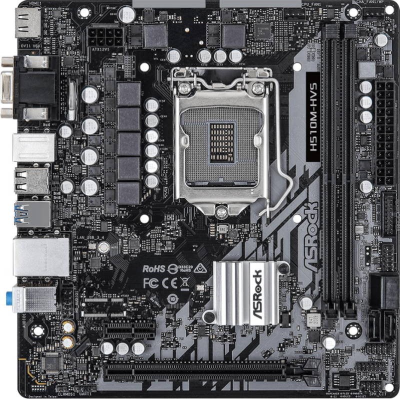 Материнская плата ASRock H510M-HVS R2.0 - купить в Ситилинк, цена на Мегамаркет