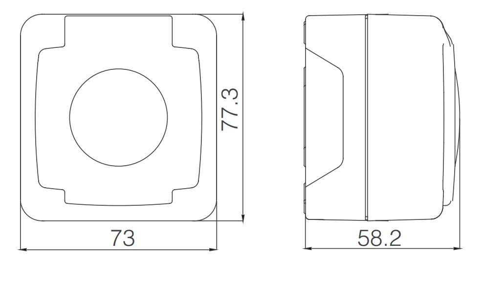 Розетка Makel Nemliyer 36064029 ОУ, 1-местная, полугерметичная, крышка, IP55, серый №2