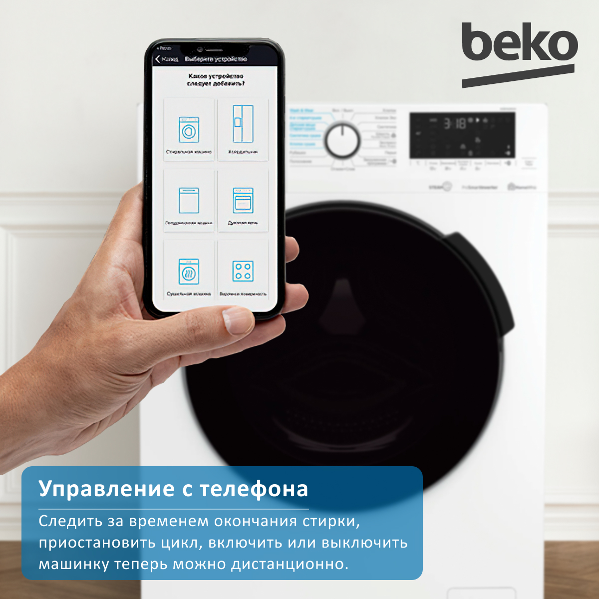 Стиральная машина Beko WDB7425R2W белый - характеристики и описание на  Мегамаркет