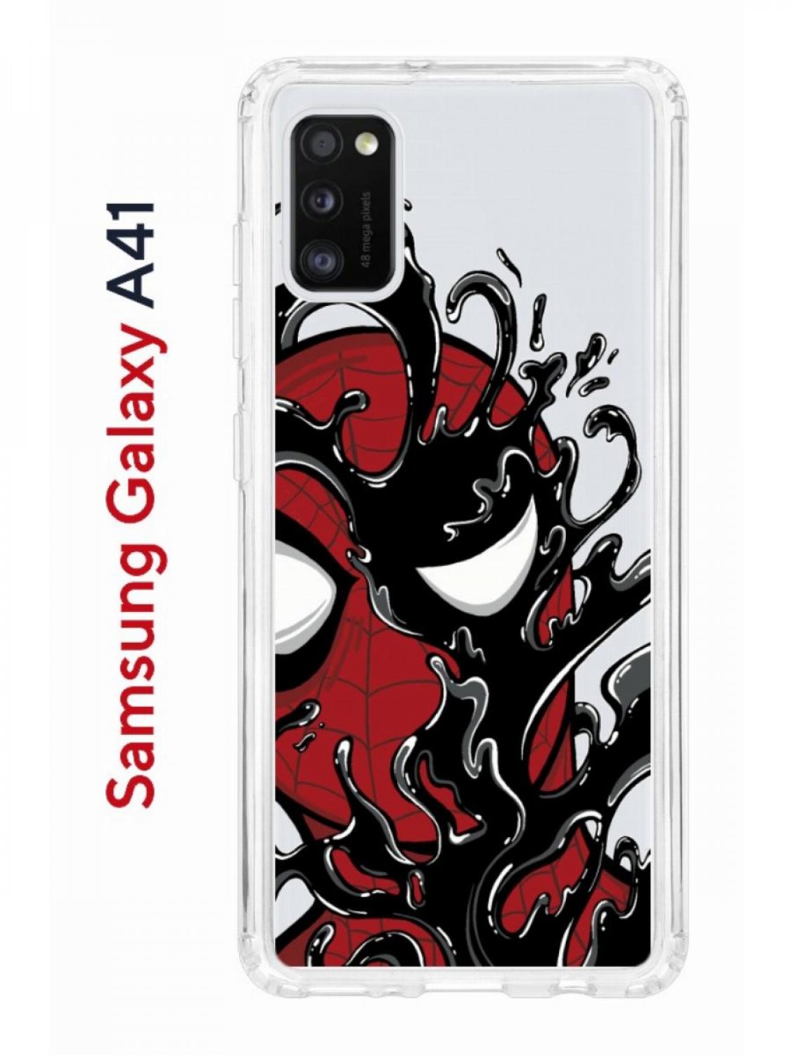 Чехол на Samsung A41 Kruche Print Spider-Man-Venom противоударный бампер с  защитой камеры – купить в Москве, цены в интернет-магазинах на Мегамаркет