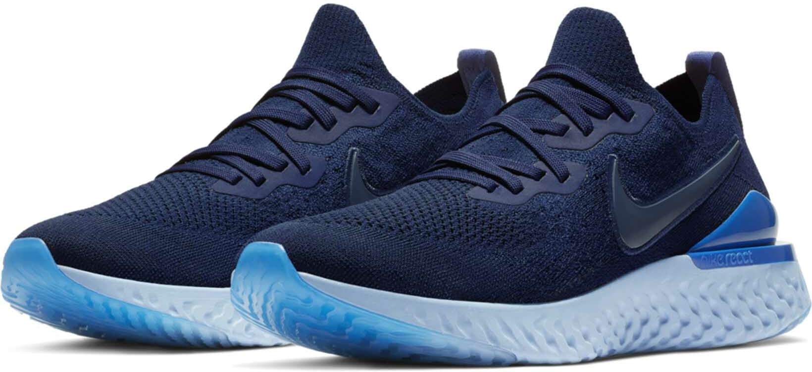 Nike epic react flyknit mens clearance blue